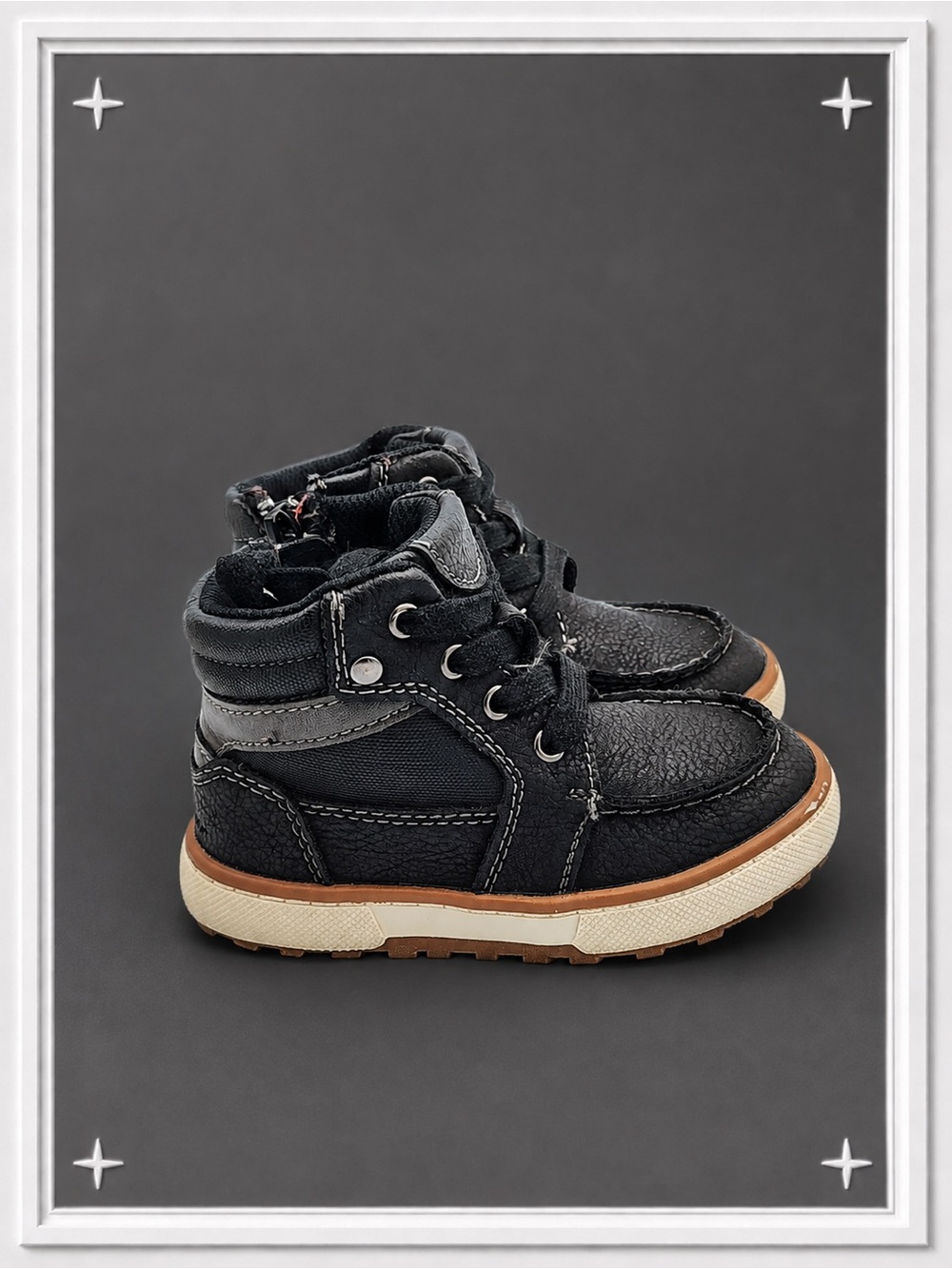 Black "Seneca" Lace-Up Boots | Kid's 7